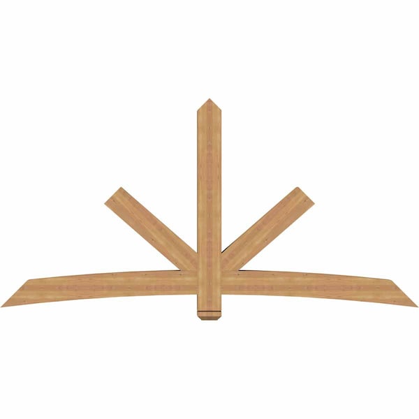 Ekena Millwork Alberta Smooth Timber Gable Bracket, Western Red Cedar, 96"W x 48"H x 5 1/2"D x 5 1/2"F, 12/12 Pitch GBW096X48X0606ALB00SWR - main